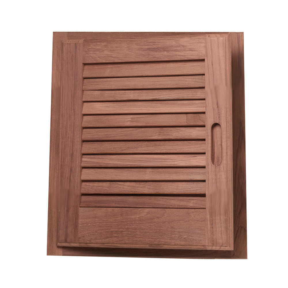 Whitecap Teak Louvered Door & Frame - Left Hand - 15" x 15" [60723] - BuoyMart.com  Teak Whitecap