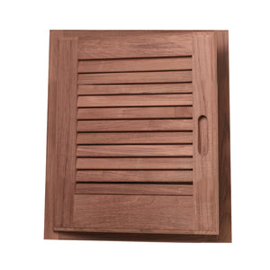 Whitecap Teak Louvered Door & Frame - Left Hand - 15" x 15" [60723] - BuoyMart.com  Teak Whitecap
