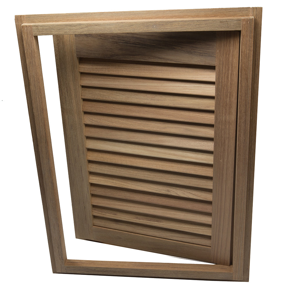 Whitecap Teak Louvered Door & Frame - Right Hand - 15" x 20" [60724] - BuoyMart.com  Teak Whitecap