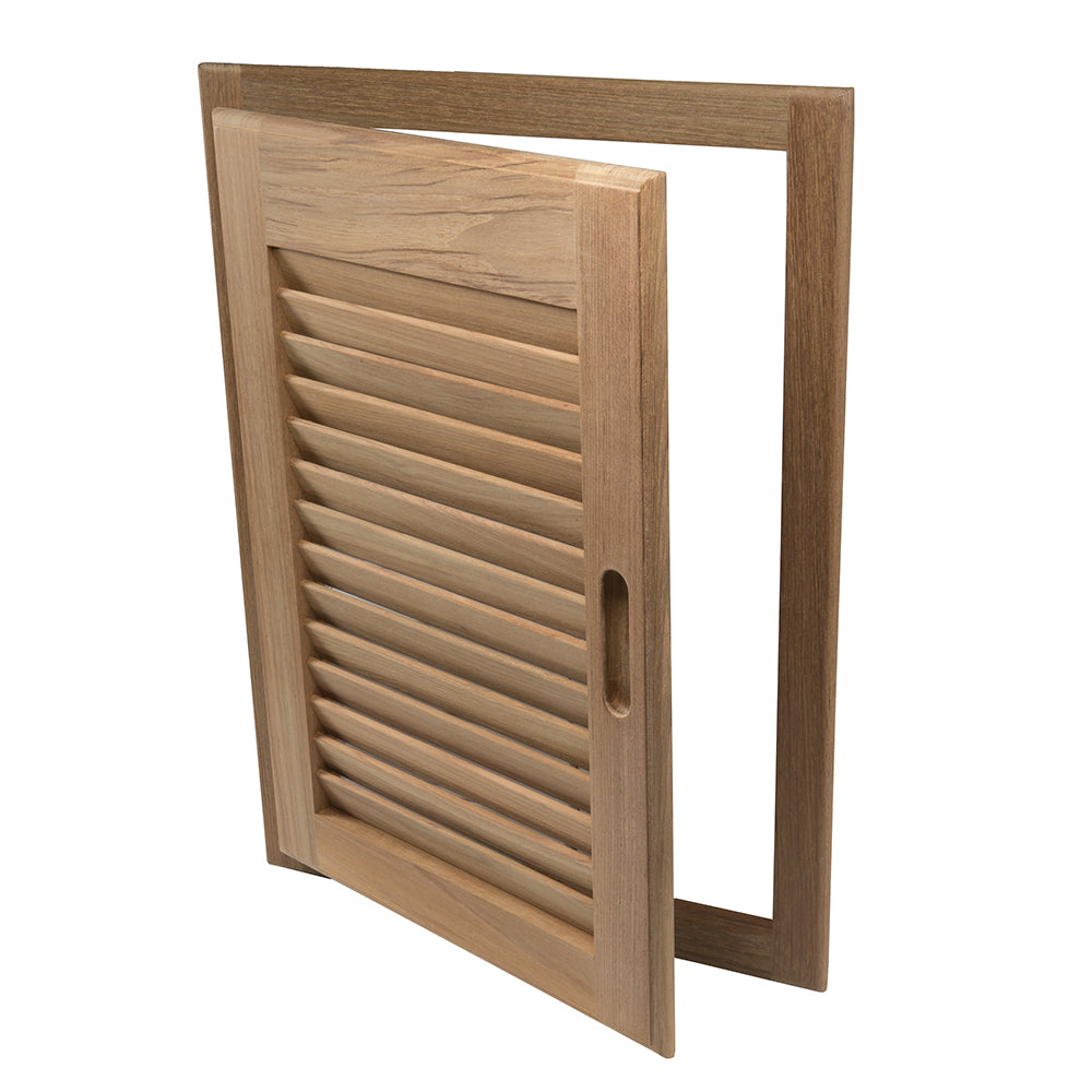 Whitecap Teak Louvered Door & Frame - Right Hand - 15" x 20" [60724] - BuoyMart.com  Teak Whitecap