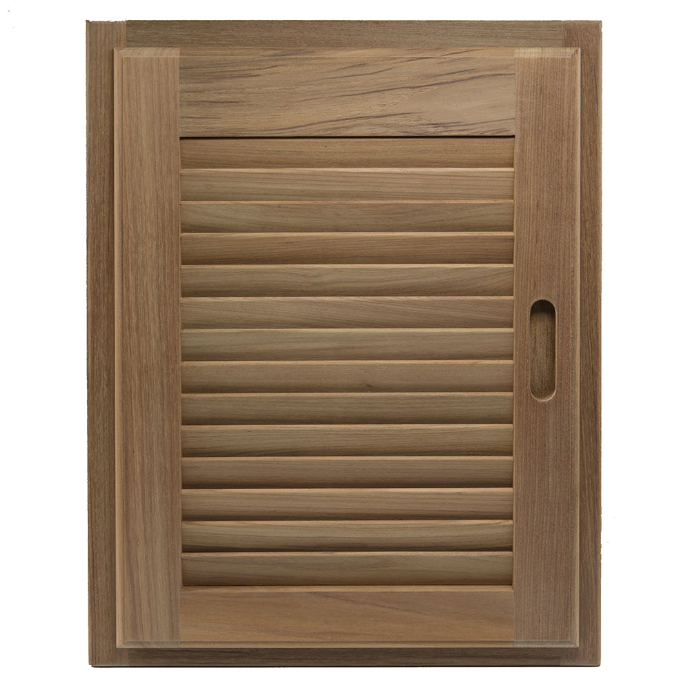 Whitecap Teak Louvered Door & Frame - Right Hand - 15" x 20" [60724] - BuoyMart.com  Teak Whitecap
