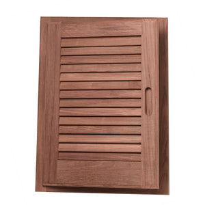Whitecap Teak Louvered Door & Frame - Left Hand - 15" x 20" [60725] - BuoyMart.com  Teak Whitecap