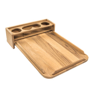 Whitecap Teak Drinkholder w/Removable Cockpit Table Top - Holds 4 Glasses [61394C] - BuoyMart.com  Teak Whitecap
