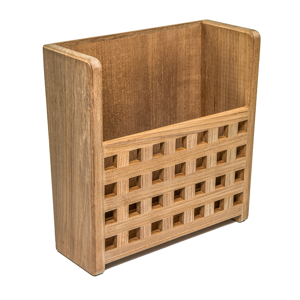 Whitecap Teak Grate Front Magazine Rack [62502] - BuoyMart.com  Teak Whitecap