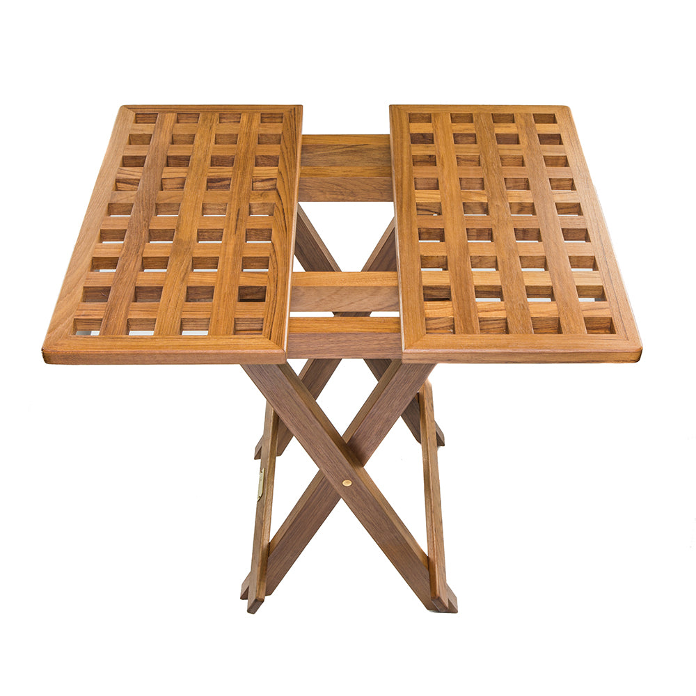 Whitecap Teak Grate Top Fold-Away Table [60030] - BuoyMart.com  Teak Whitecap