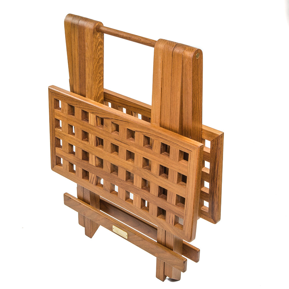 Whitecap Teak Grate Top Fold-Away Table [60030] - BuoyMart.com  Teak Whitecap