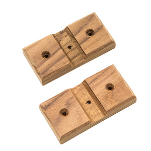 Whitecap Teak Rod Storage Rack Mounting Brackets - Pair [60609] - BuoyMart.com  Teak Whitecap