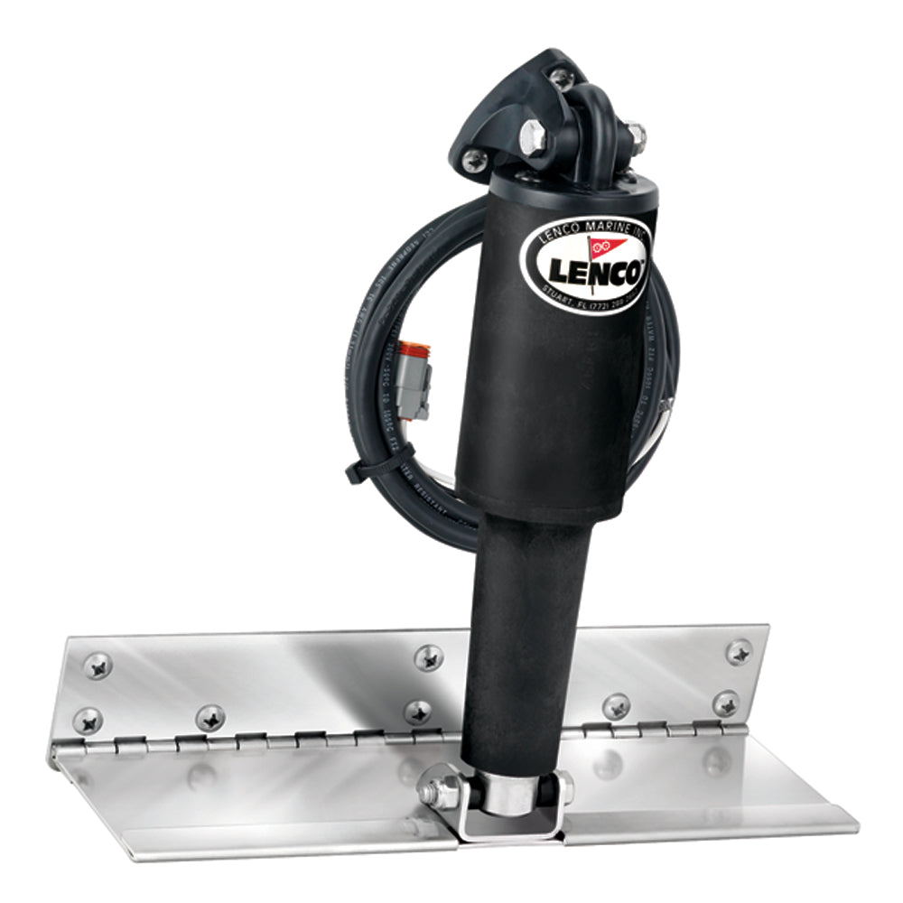 Lenco 4" x 12" Limited Space Trim Tab Kit w/o Switch Kit 12V - Electro-Polished - Short Actuator [15088-101] - BuoyMart.com  Trim Tabs Lenco Marine