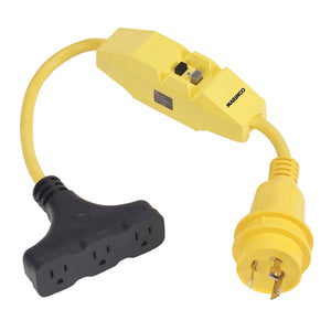 Marinco Dockside 30A to 15A Adapter with GFI [199128] - BuoyMart.com  Shore Power Marinco
