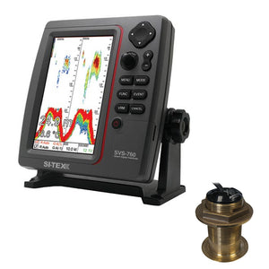 SI-TEX SVS-760 Dual Frequency Sounder 600W Kit w/Bronze 20 Degree Transducer [SVS-760B60-20] - BuoyMart.com  Fishfinder Only SI-TEX