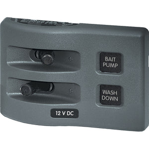 Blue Sea 4303 WeatherDeck 12V DC Waterproof Switch Panel - 2 Position [4303] - BuoyMart.com  Electrical Panels Blue Sea Systems