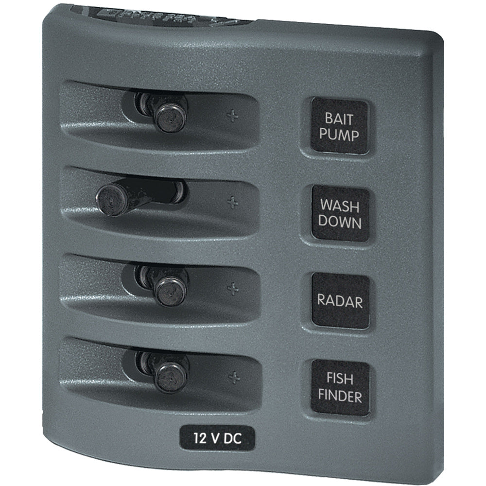 Blue Sea 4305 WeatherDeck 12V DC Waterproof Switch Panel - 4 Posistion [4305] - BuoyMart.com  Electrical Panels Blue Sea Systems