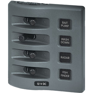 Blue Sea 4305 WeatherDeck 12V DC Waterproof Switch Panel - 4 Posistion [4305] - BuoyMart.com  Electrical Panels Blue Sea Systems