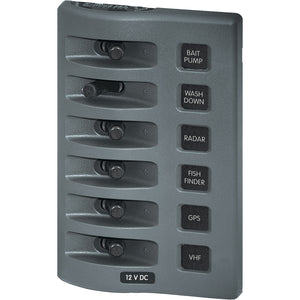Blue Sea 4307 WeatherDeck 12V DC Waterproof Switch Panel - 6 Position [4307] - BuoyMart.com  Electrical Panels Blue Sea Systems