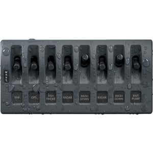 Blue Sea 4309 WeatherDeck 12V DC Waterproof Switch Panel - 8 Position [4309] - BuoyMart.com  Electrical Panels Blue Sea Systems