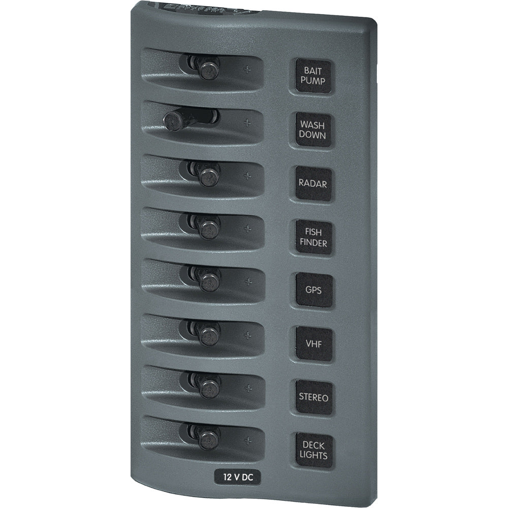 Blue Sea 4309 WeatherDeck 12V DC Waterproof Switch Panel - 8 Position [4309] - BuoyMart.com  Electrical Panels Blue Sea Systems