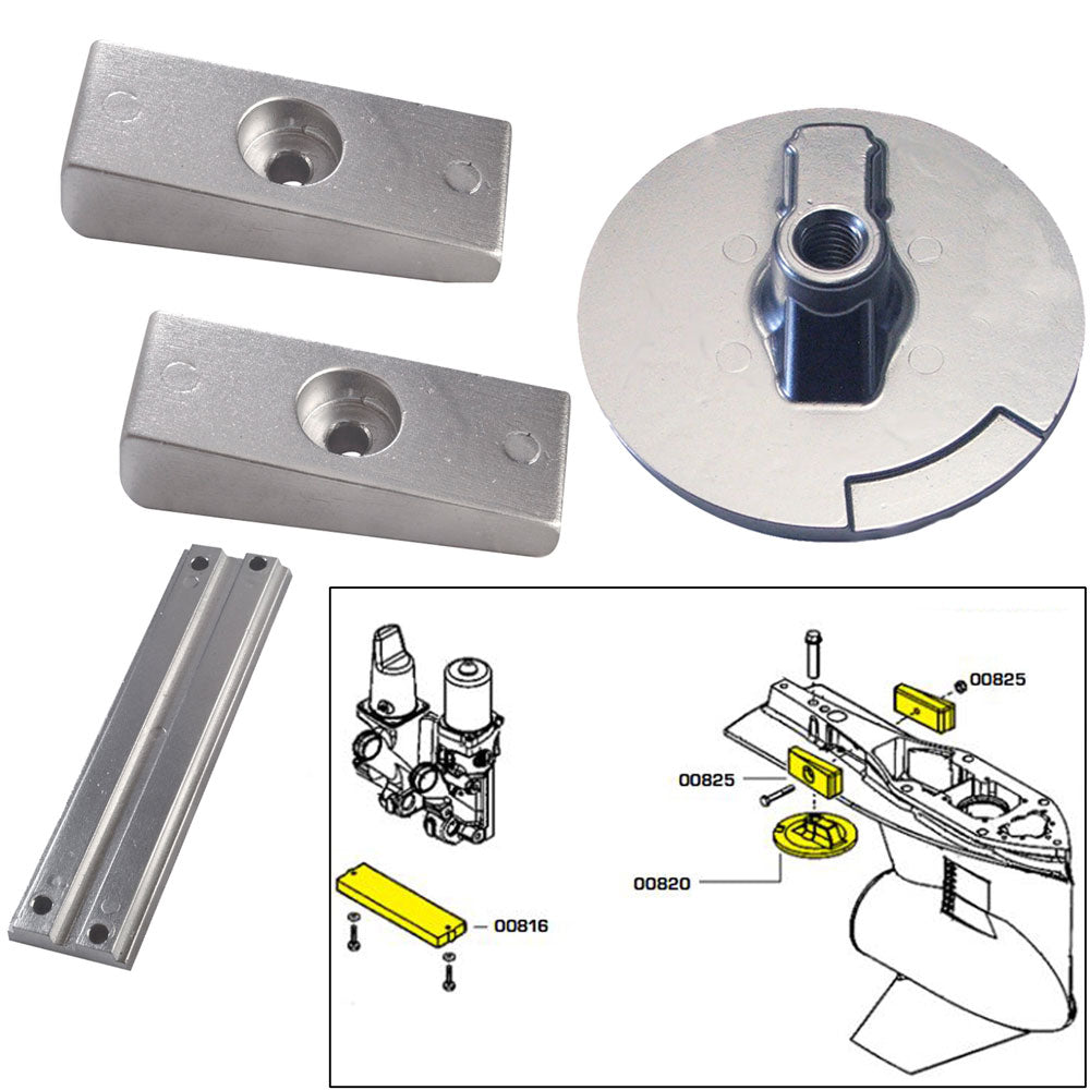 Tecnoseal Anode Kit w/Hardware - Mercury Verado 4 - Aluminum [20814AL] - BuoyMart.com  Anodes Tecnoseal