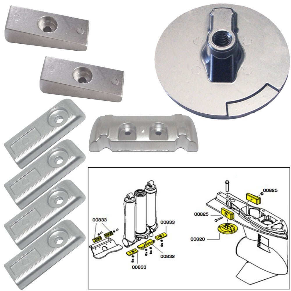 Tecnoseal Anode Kit w/Hardware - Mercury Verado 6 - Aluminum [20816AL] - BuoyMart.com  Anodes Tecnoseal