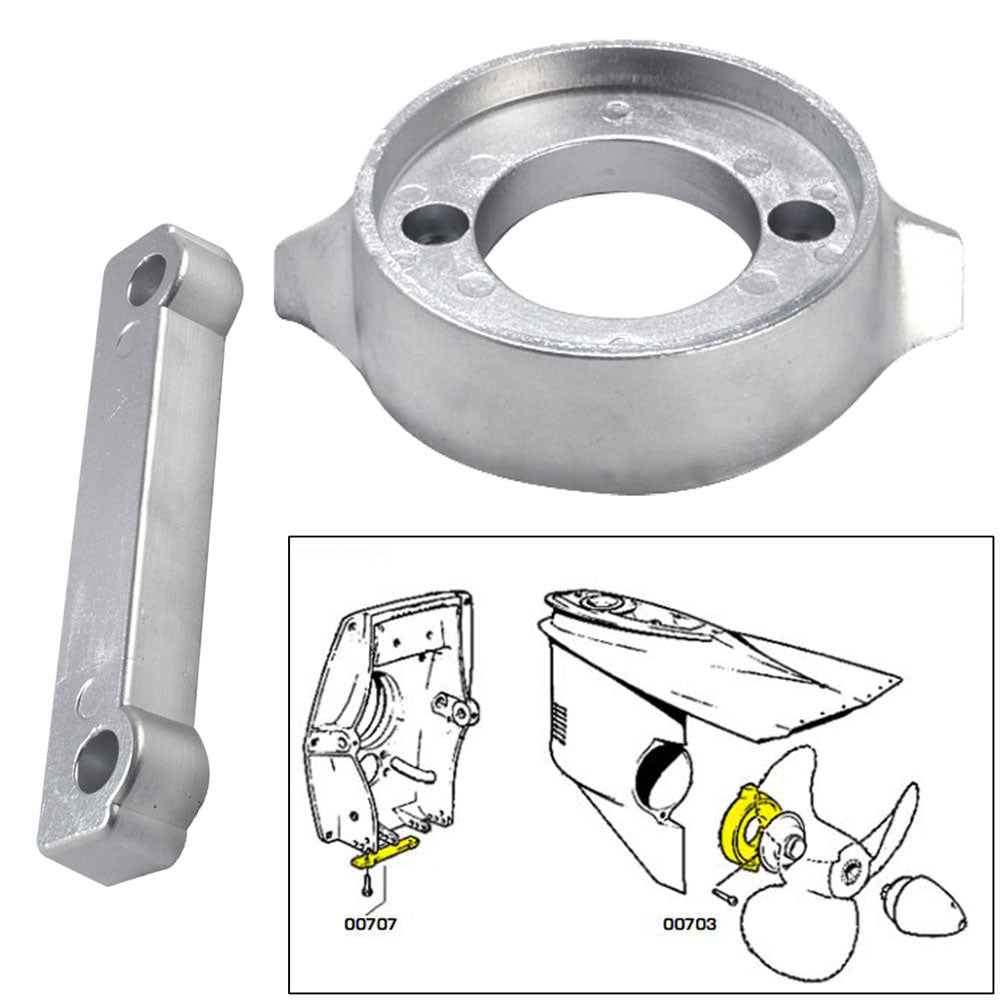 Tecnoseal Anode Kit w/Hardware - Volvo 280 - Zinc [20701] - BuoyMart.com  Anodes Tecnoseal