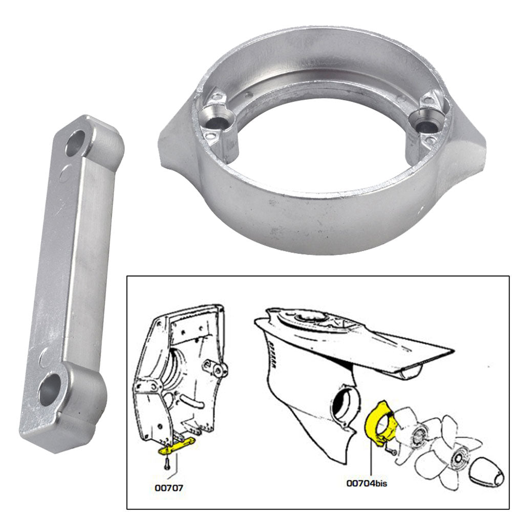Tecnoseal Anode Kit w/Hardware - Volvo Duo-Prop 280 - Magnesium [20702MG] - BuoyMart.com  Anodes Tecnoseal