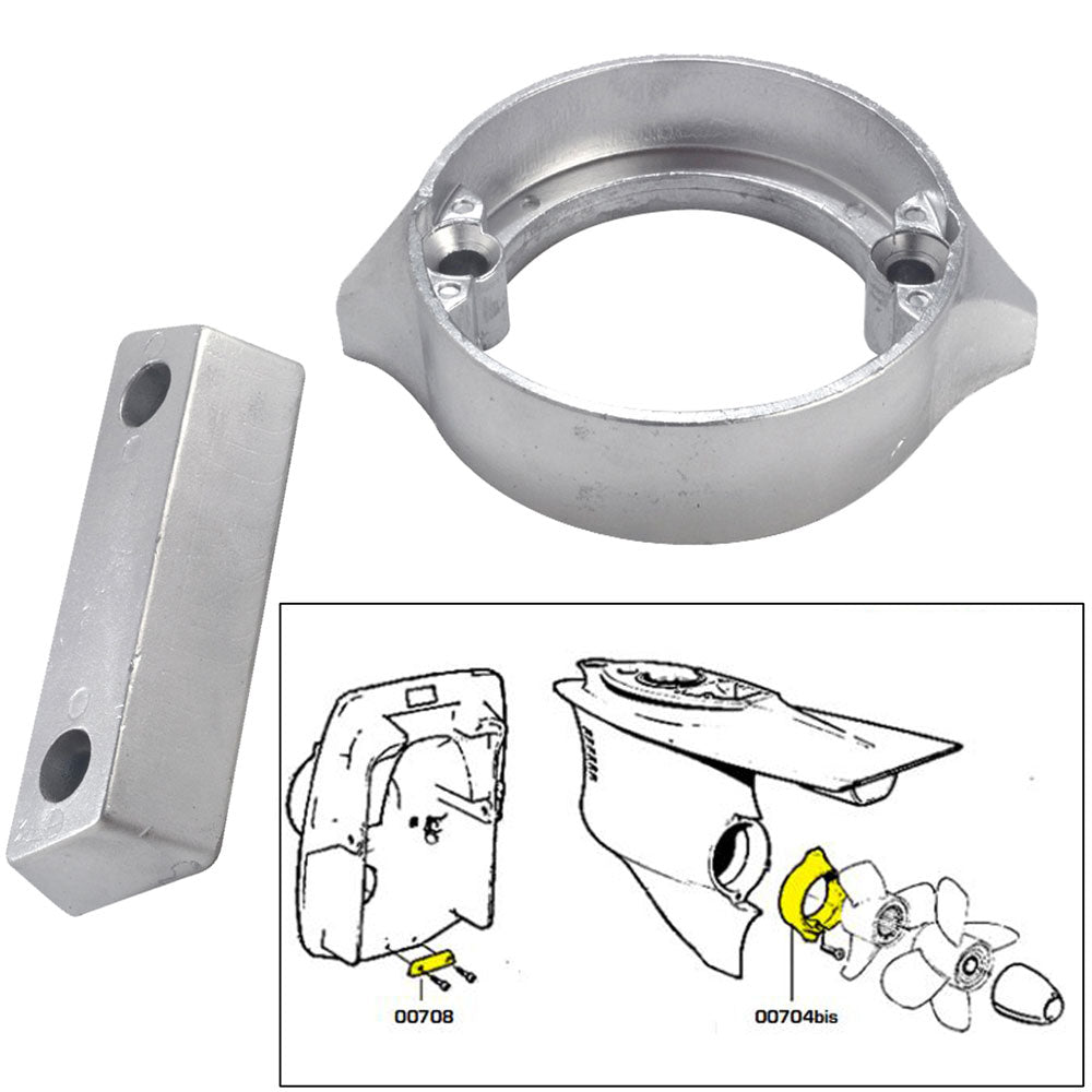Tecnoseal Anode Kit w/Hardware - Volvo Duo-Prop 290 - Zinc [20706] - BuoyMart.com  Anodes Tecnoseal