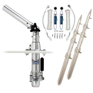 Rupp Classic Top Gun Outrigger Kit w/15' Poles & Complete Single Line Rigging Kit w/Klickers Release Clips [RAD-TPGN-15T] - BuoyMart.com  Outriggers Rupp Marine