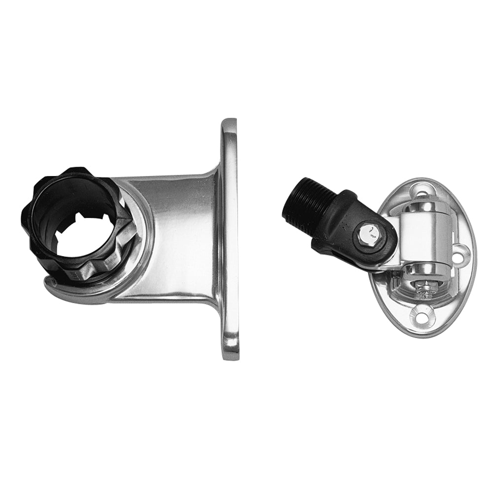 Rupp Standard Antenna Mount Support w/4-Way Base & 1.5" Collar [PAK-0001] - BuoyMart.com  Antenna Mounts & Accessories Rupp Marine