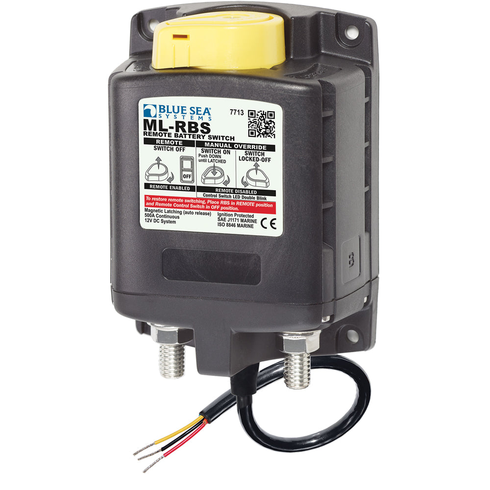Blue Sea 7713 ML-RBS Remote Battery Switch w/Manual Control Release - 12V [7713] - BuoyMart.com  Battery Management Blue Sea Systems