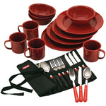 Coleman 24-Piece Speckled Enamelware Cook Set - Red [2000016407] - BuoyMart.com  Accessories Coleman