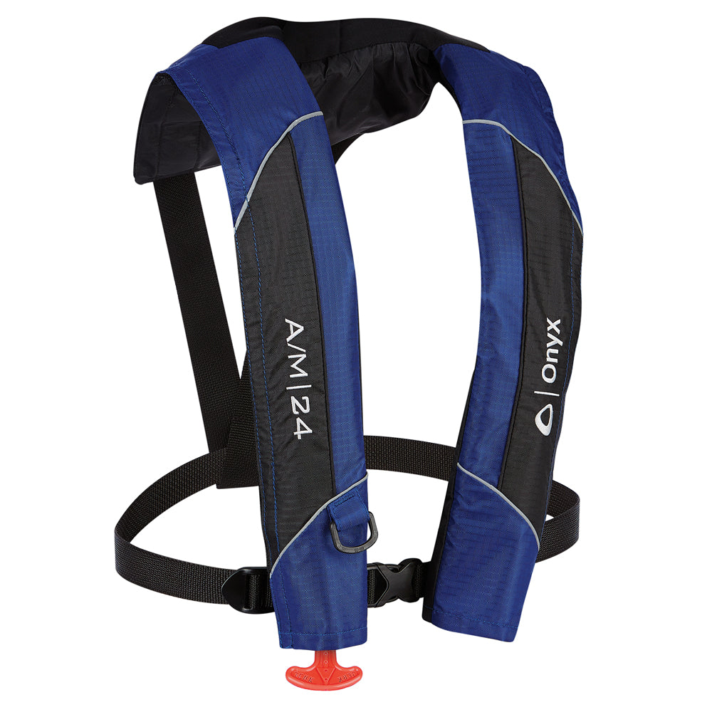 Onyx A/M-24 Automatic/Manual Inflatable PFD Life Jacket - Blue [132000-500-004-15] - BuoyMart.com  Life Vests Onyx Outdoor