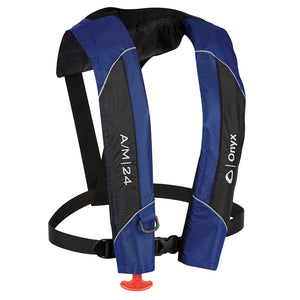 Onyx A/M-24 Automatic/Manual Inflatable PFD Life Jacket - Blue [132000-500-004-15] - BuoyMart.com  Life Vests Onyx Outdoor