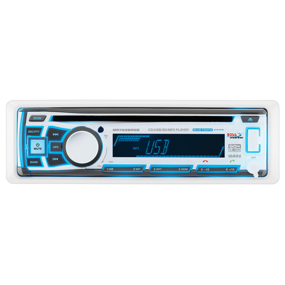 Boss Audio MR762BRGB Marine Stereo w/AM/FM/CD/BT/USB [MR762BRGB] - BuoyMart.com  Stereos Boss Audio