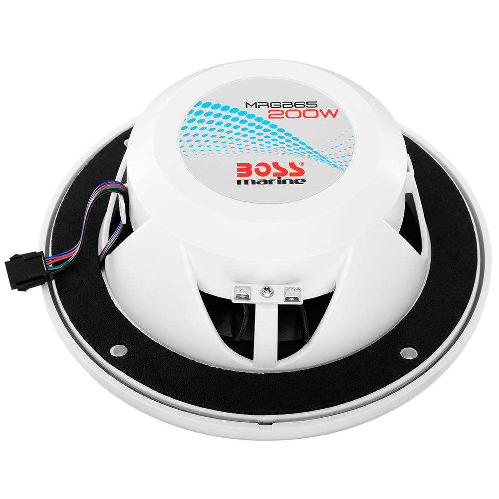 Boss Audio 6.5" MRGB65 Speakers w/RGB Lighting - White - 200W [MRGB65] - BuoyMart.com  Speakers Boss Audio