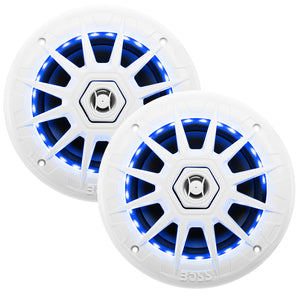 Boss Audio 6.5" MRGB65 Speakers w/RGB Lighting - White - 200W [MRGB65] - BuoyMart.com  Speakers Boss Audio