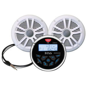 Boss Audio MCKGB350W.6 Marine Stereo  6.5" Speaker Kit - White [MCKGB350W.6] - BuoyMart.com  Stereos Boss Audio
