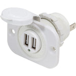 Blue Sea 12V DC Dual USB Charger Socket - White [1016200] - BuoyMart.com  Accessories Blue Sea Systems