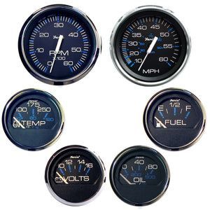 Faria Chesapeake Black SS Boxed Set - Inboard Motors [KTF003] - BuoyMart.com  Gauges Faria Beede Instruments