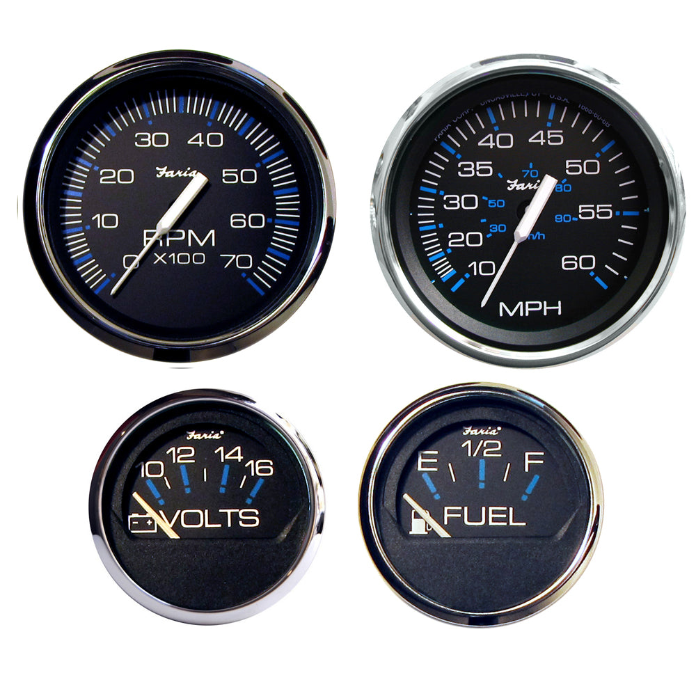 Faria Chesapeake Black SS Boxed Set - Outboard Motors [KTF004] - BuoyMart.com  Gauges Faria Beede Instruments