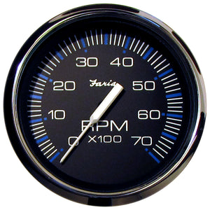 Faria Chesapeake Black 4" Tachometer - 7000 RPM (Gas) (All Outboards) [33718] - BuoyMart.com  Gauges Faria Beede Instruments