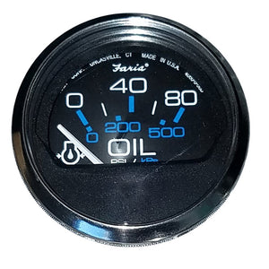 Faria Chesapeake Black 2" Oil Pressure Gauge (80 PSI) [13702] - BuoyMart.com  Gauges Faria Beede Instruments