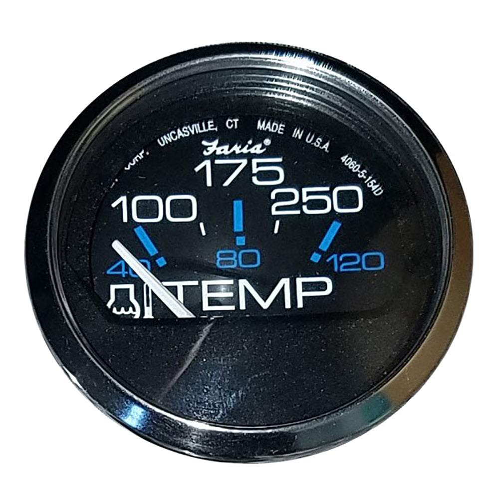 Faria Chesapeake Black 2" Water Temperature Gauge (100-250F) [13704] - BuoyMart.com  Gauges Faria Beede Instruments