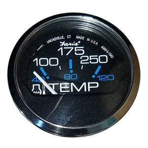 Faria Chesapeake Black 2" Water Temperature Gauge (100-250F) [13704] - BuoyMart.com  Gauges Faria Beede Instruments