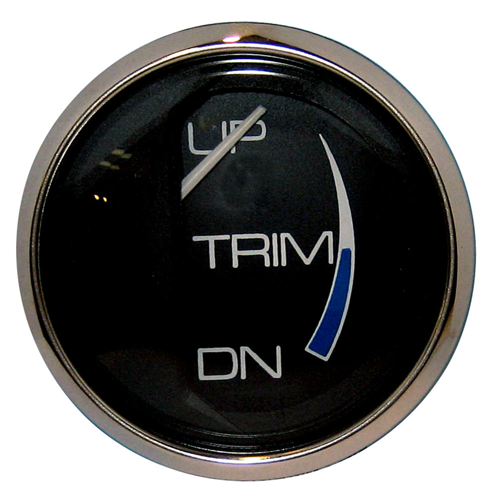 Faria Chesapeake Black 2" Trim Gauge (Mercury / Mariner / Mercruiser / Volvo DP / Yamaha 01 and newer) [13707] - BuoyMart.com  Gauges Faria Beede Instruments