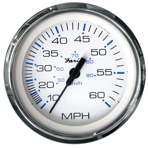 Faria Chesapeake White SS 4" Speedometer - 60MPH (Pitot) [33811] - BuoyMart.com  Gauges Faria Beede Instruments