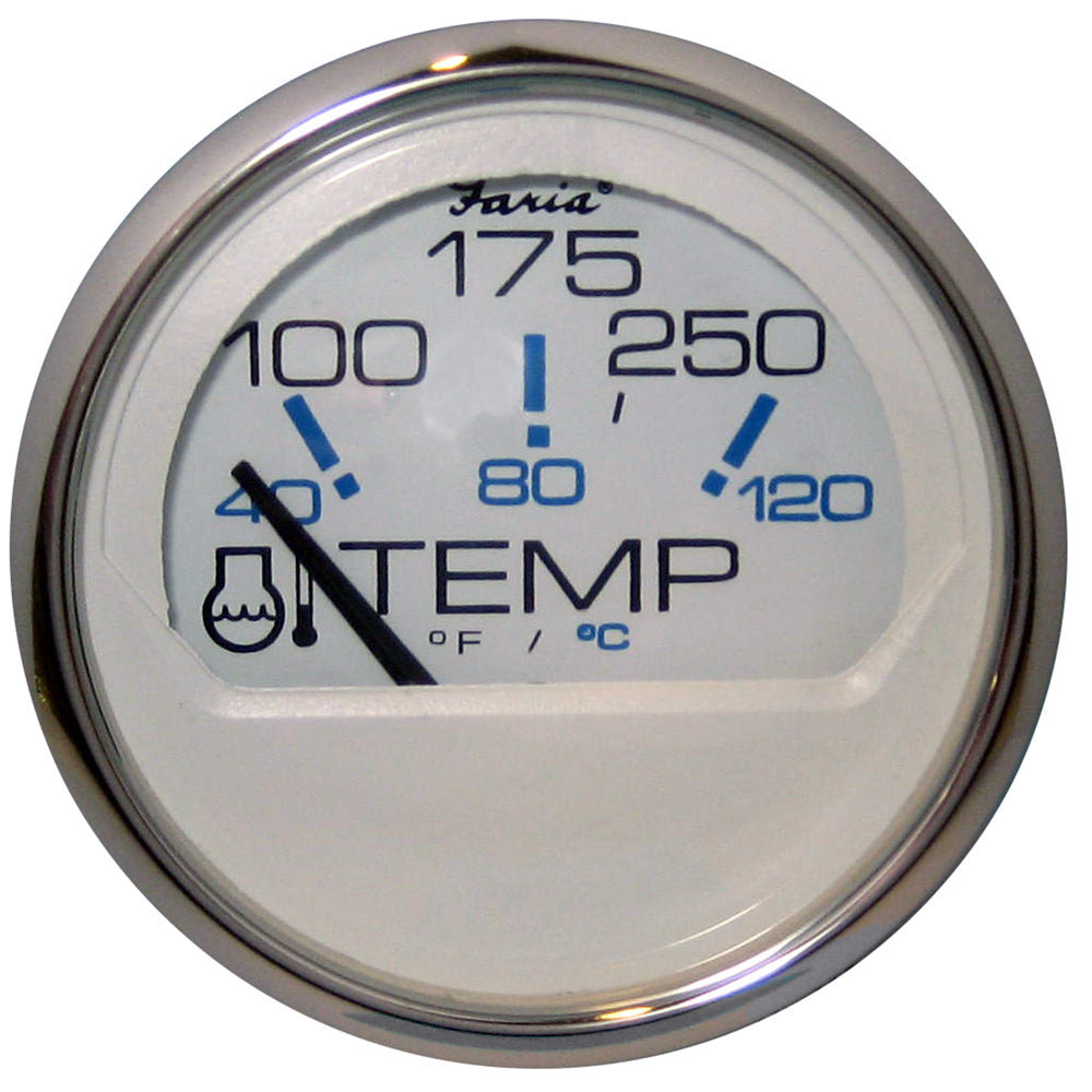Faria Chesapeake White SS 2" Water Temperature Gauge (100-250 DegreeF) [13804] - BuoyMart.com  Gauges Faria Beede Instruments