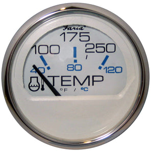 Faria Chesapeake White SS 2" Water Temperature Gauge (100-250 DegreeF) [13804] - BuoyMart.com  Gauges Faria Beede Instruments