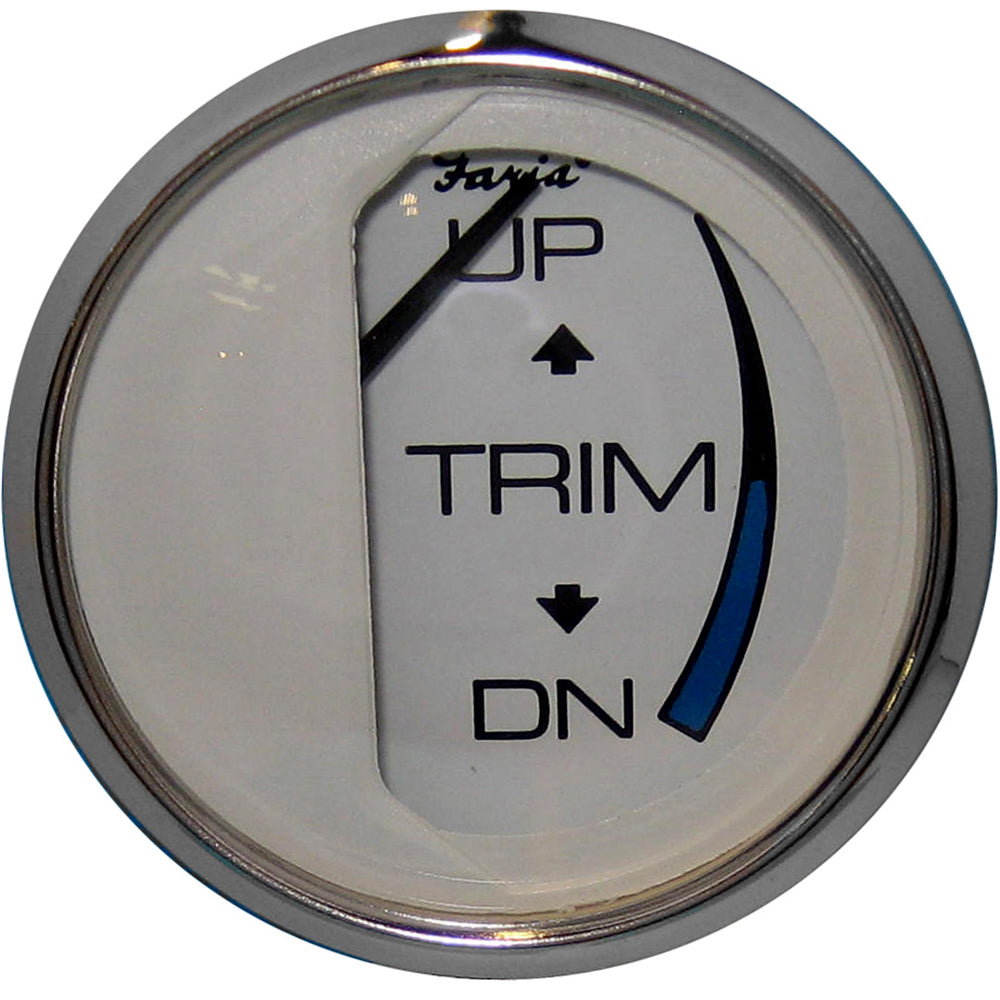 Faria Chesapeake White SS 2" Trim Gauge (Mercury / Mariner / Mercruiser / Volvo DP / Yamaha - 01 and Newer) [13807] - BuoyMart.com  Gauges Faria Beede Instruments