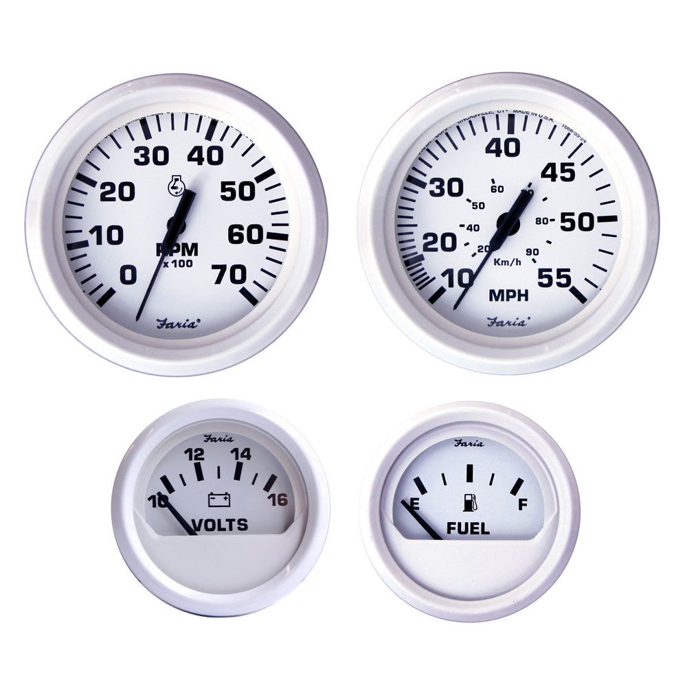 Faria Dress White Boxed Set - Outboard Motors [KT9794] - BuoyMart.com  Gauges Faria Beede Instruments