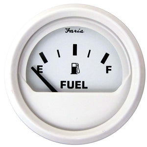 Faria Dress White 2" Fuel Level Gauge (E-1/2-F) [13101] - BuoyMart.com  Gauges Faria Beede Instruments