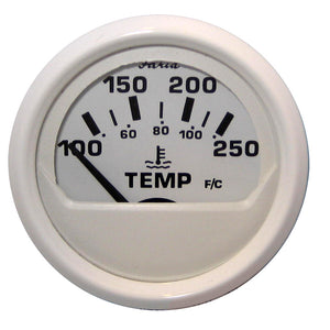 Faria Dress White 2" Water Temperature Guage (100-250 DegreeF) [13110] - BuoyMart.com  Gauges Faria Beede Instruments